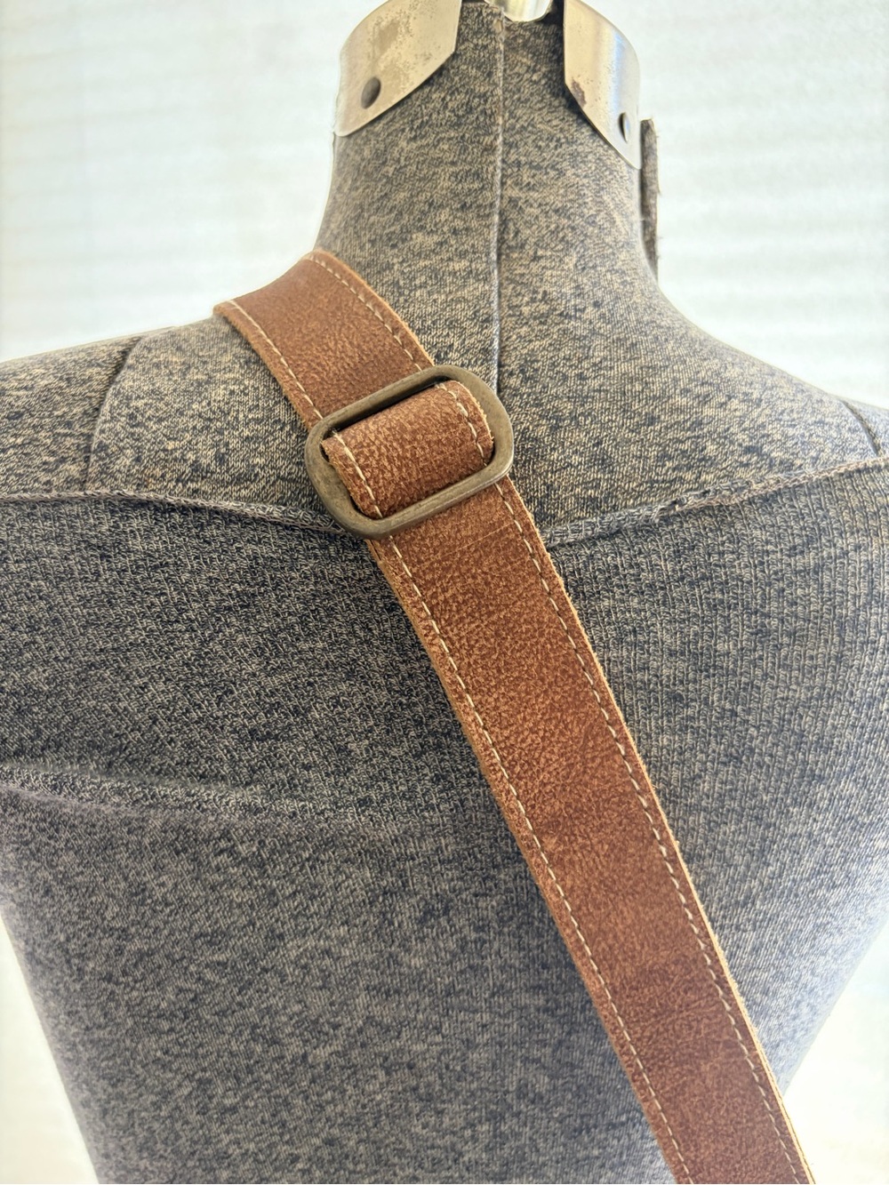 Myra Bag upcycled denim shoulder bag with canvas and leather - Picture 12 of 12